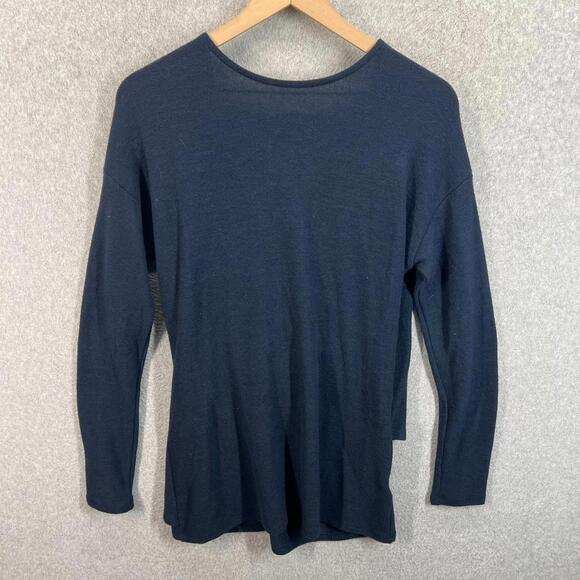 J.Crew Sweater Womens S Sweater Faux Wrap V Neck Knit Long Sleeve Top Blue NWT - Picture 5 of 10